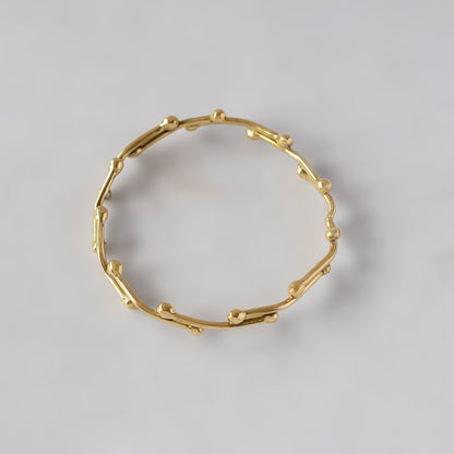 Handmade Round Bink Brass Bangle - Kaya Bracelet