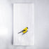 Goldfinch Bird embroidered cotton kitchen tea towel detail 