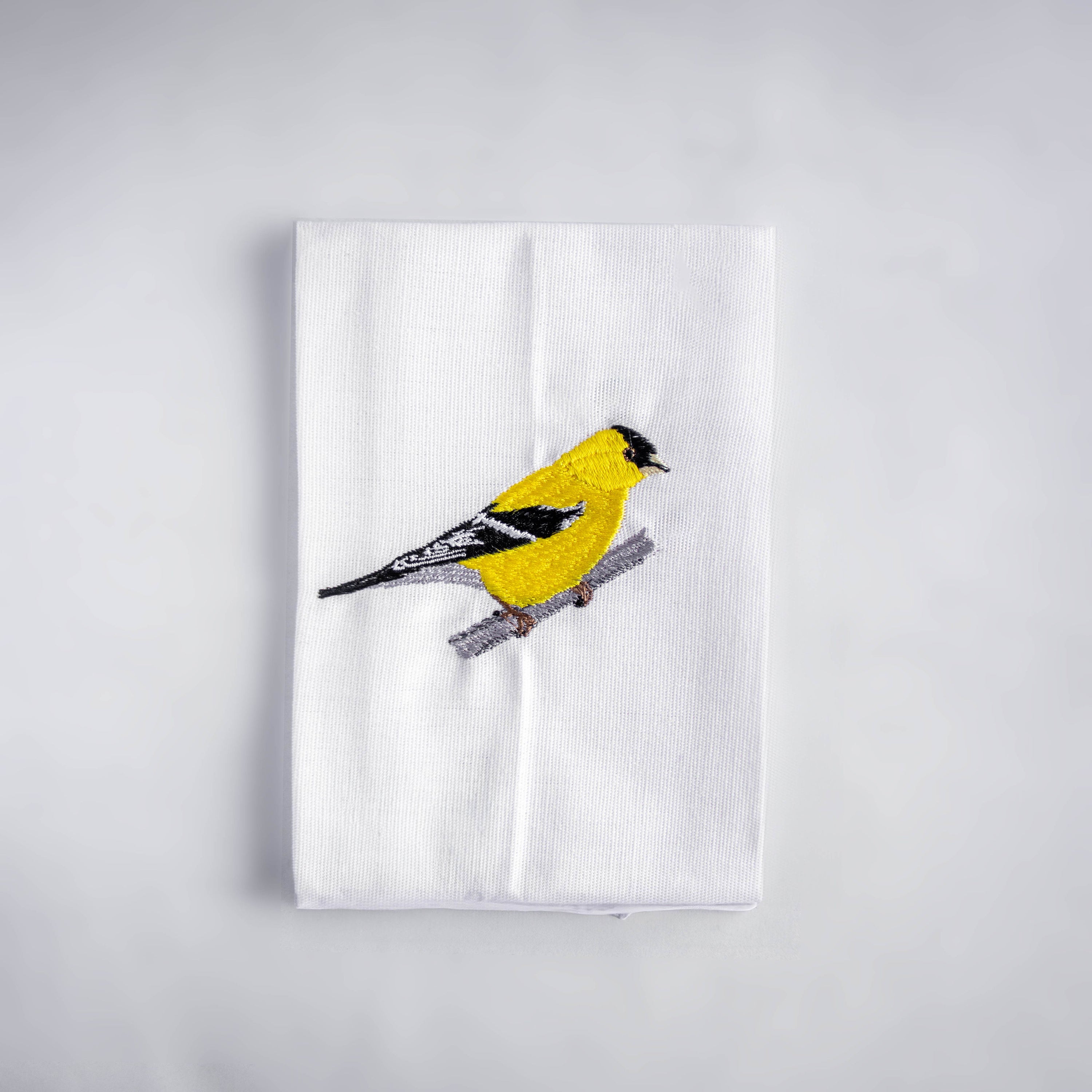 Bird Embroidered Cotton Cloth Napkins - Handmade Set 