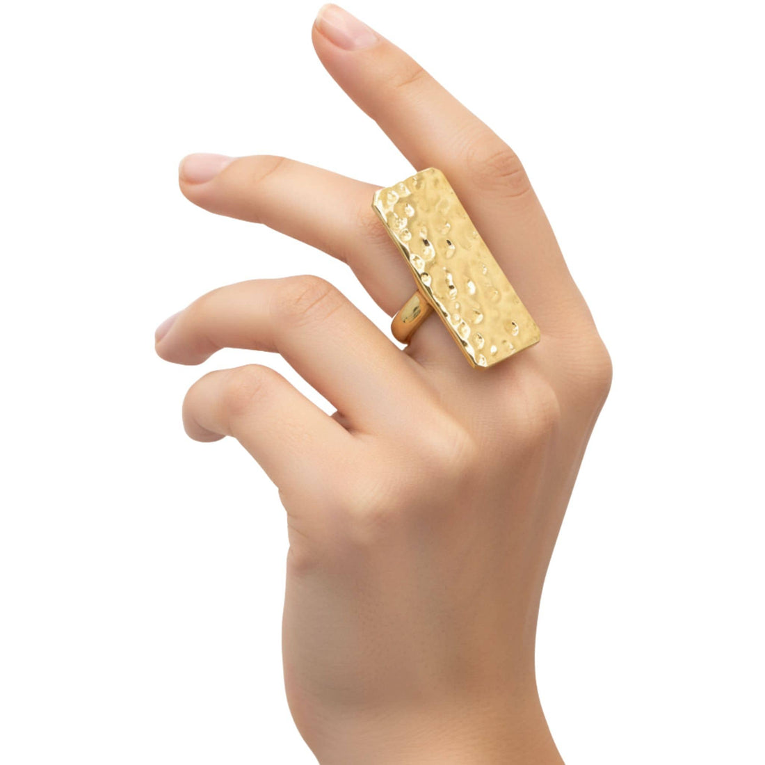 Goma Brass Hammered Ring