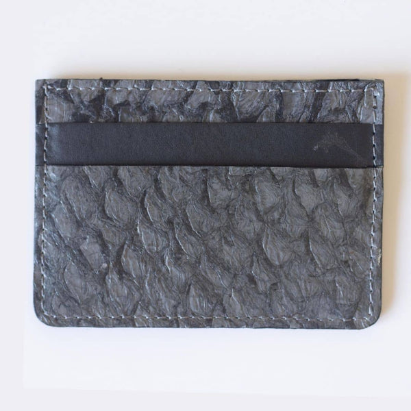 Fish Card Holder Wallet, Unisex Leather Card Case - EcoDunia #color_gray