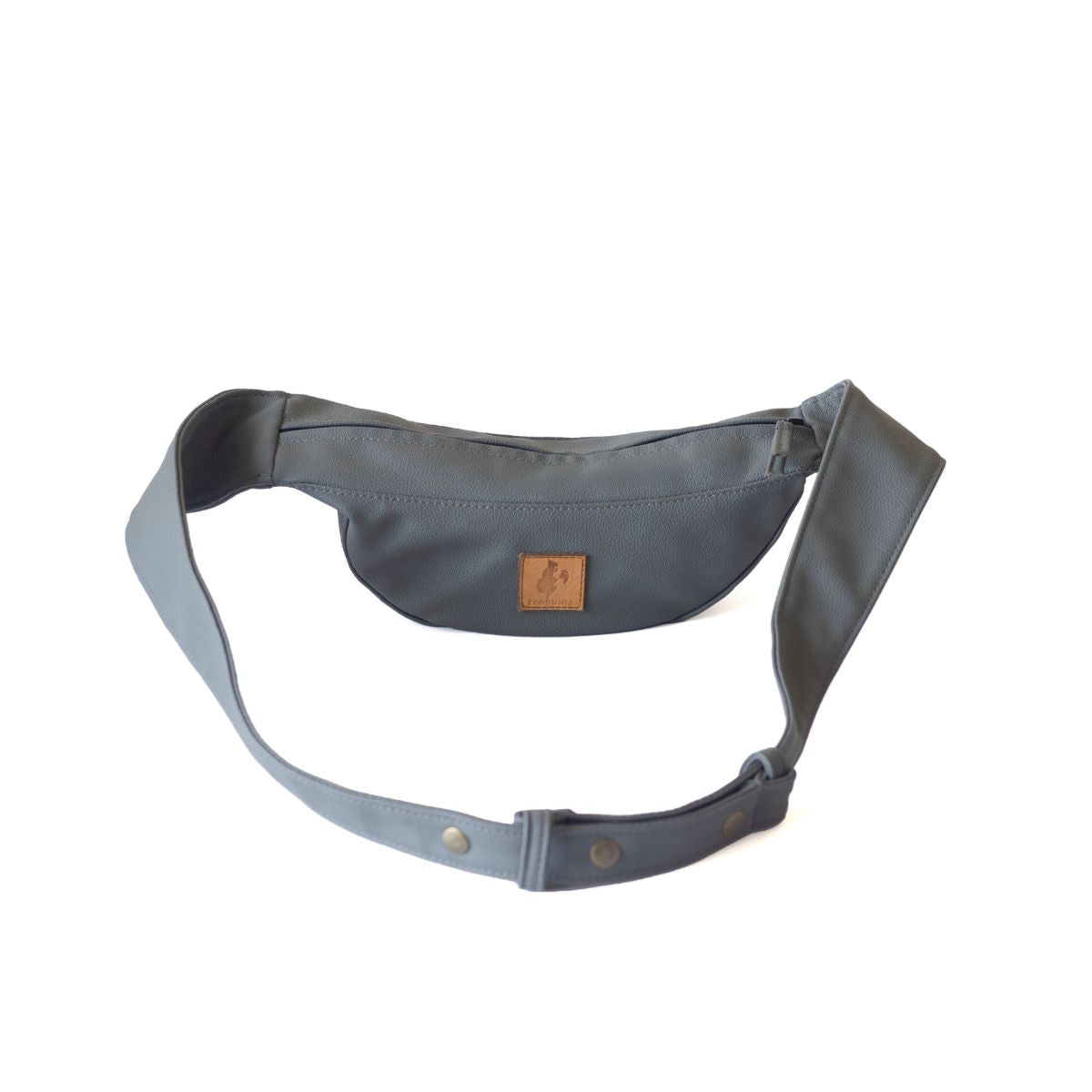 Half Moon Vegan Leather Crossbody Bag 