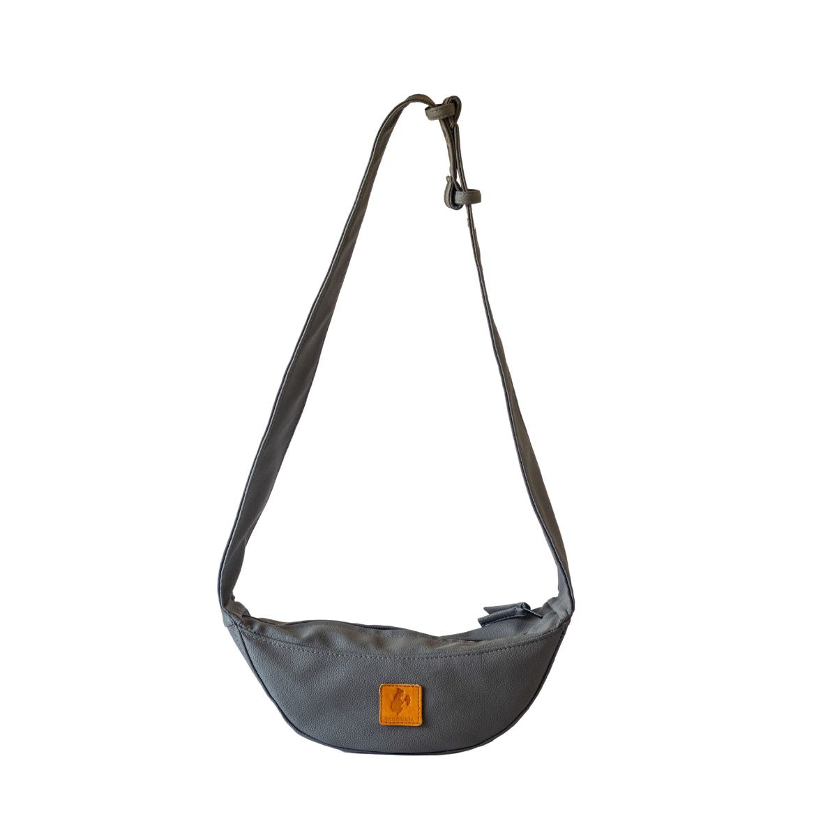 Half Moon Vegan Leather Crossbody Bag 