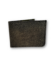 Patterned Leather Bifold Slim Wallet - Gray Pebble