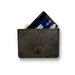 Patterned Leather Card Holder - Gray Pebble