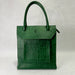 Nakuru Leather Bag-  Green Elephant Print