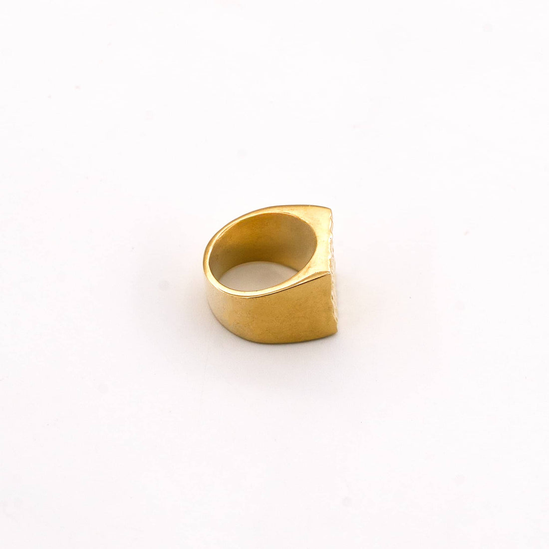 Guna Brass Signet Ring for Men