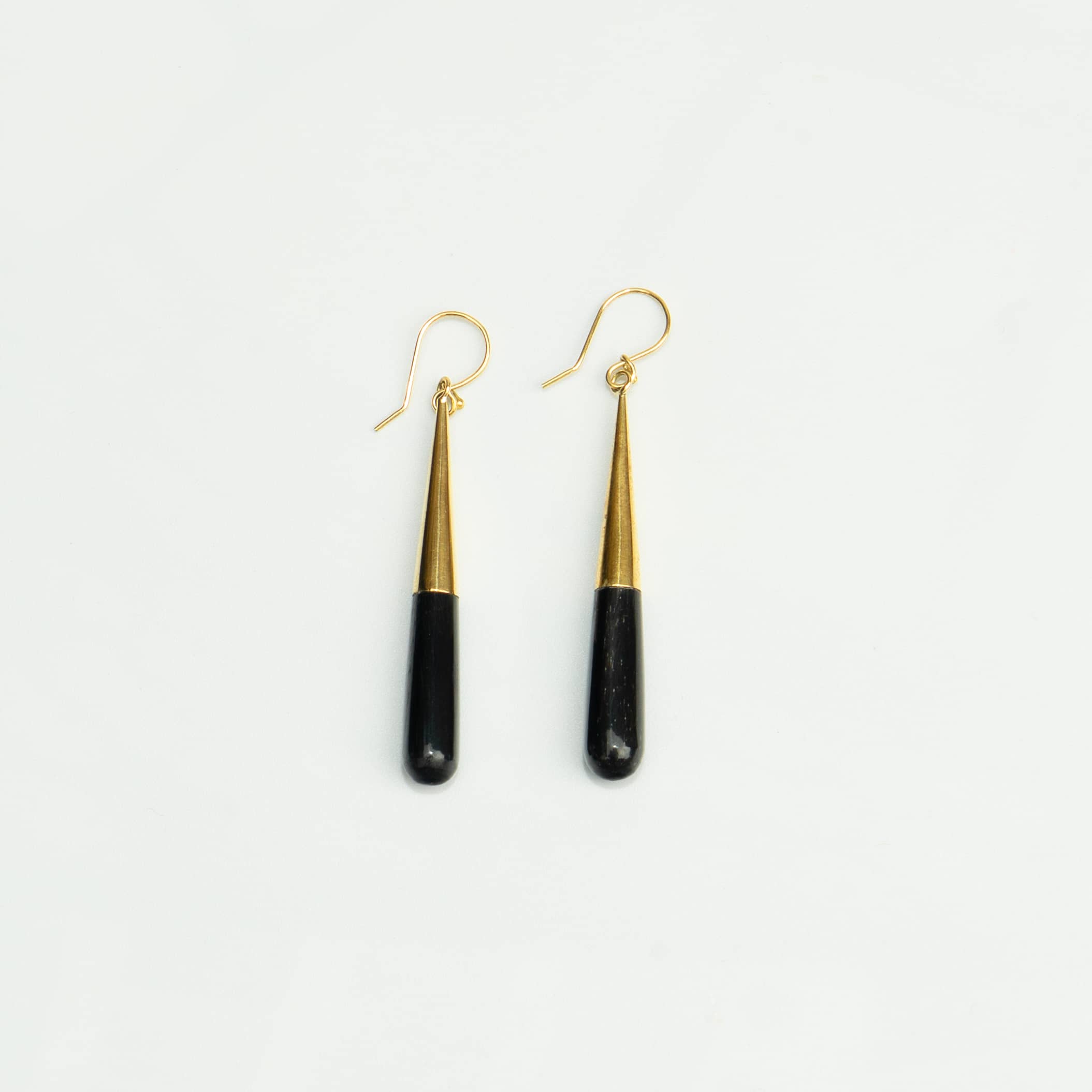 Brass &amp; Horn Teardrop Dangle Earrings | Guru Ecodunia 