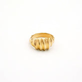Brass Wave Dome Ring | Hali Ecodunia