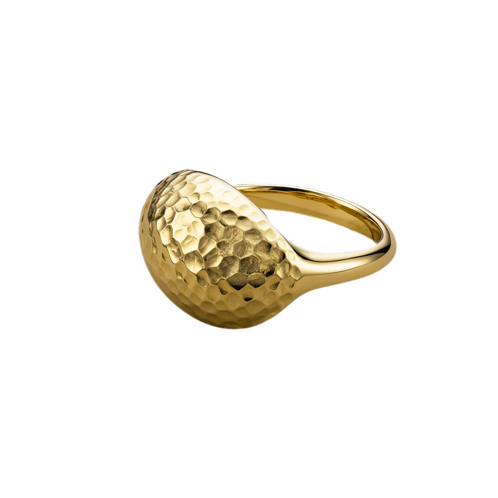 Hammered Dome Brass Ring | Juba