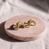 Hammered Smooth Crescent Moon Ring | Mwenzi Ecodunia