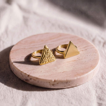 Hammered Smooth Triangle Ring | Pambo Ecodunia