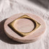 Hammered Square Brass Bangle Bracelet | Leo