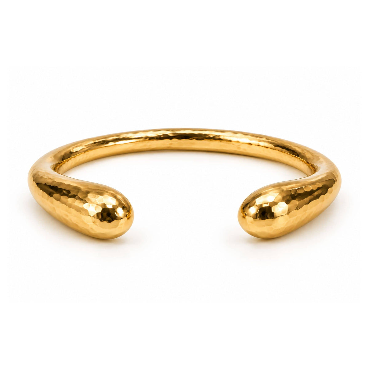 Hammered Teardrop Brass Cuff Bracelet | Asali - EcoDunia