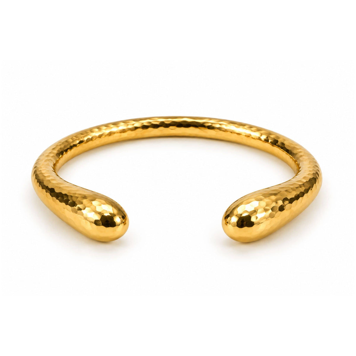 Hammered Teardrop Brass Cuff Bracelet | Asali - EcoDunia