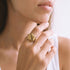 Hammered Open Brass Signet Ring for Men & Women | Athi Ecodunia