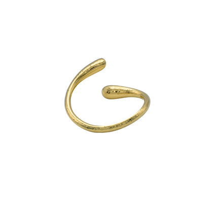 Hammered Bypass Wrap Teardrop Cuff Bracelet | Sana - Ecodunia