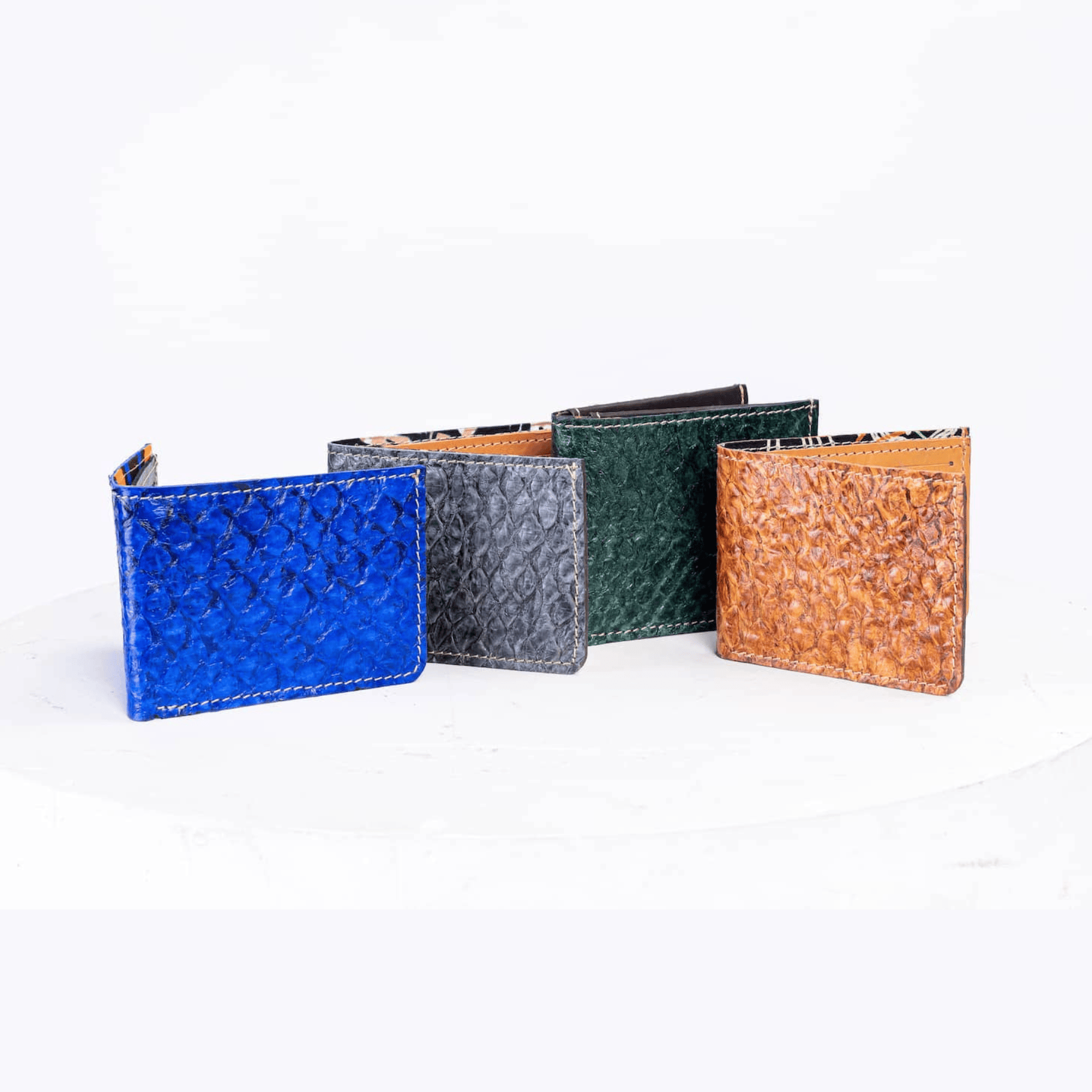 Genuine Slim Fish Wallets - Bifold Fish Leather Wallet #color_tan