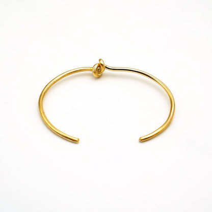 Open Knot Cuff Bracelet in Brass for Women - Tatu
