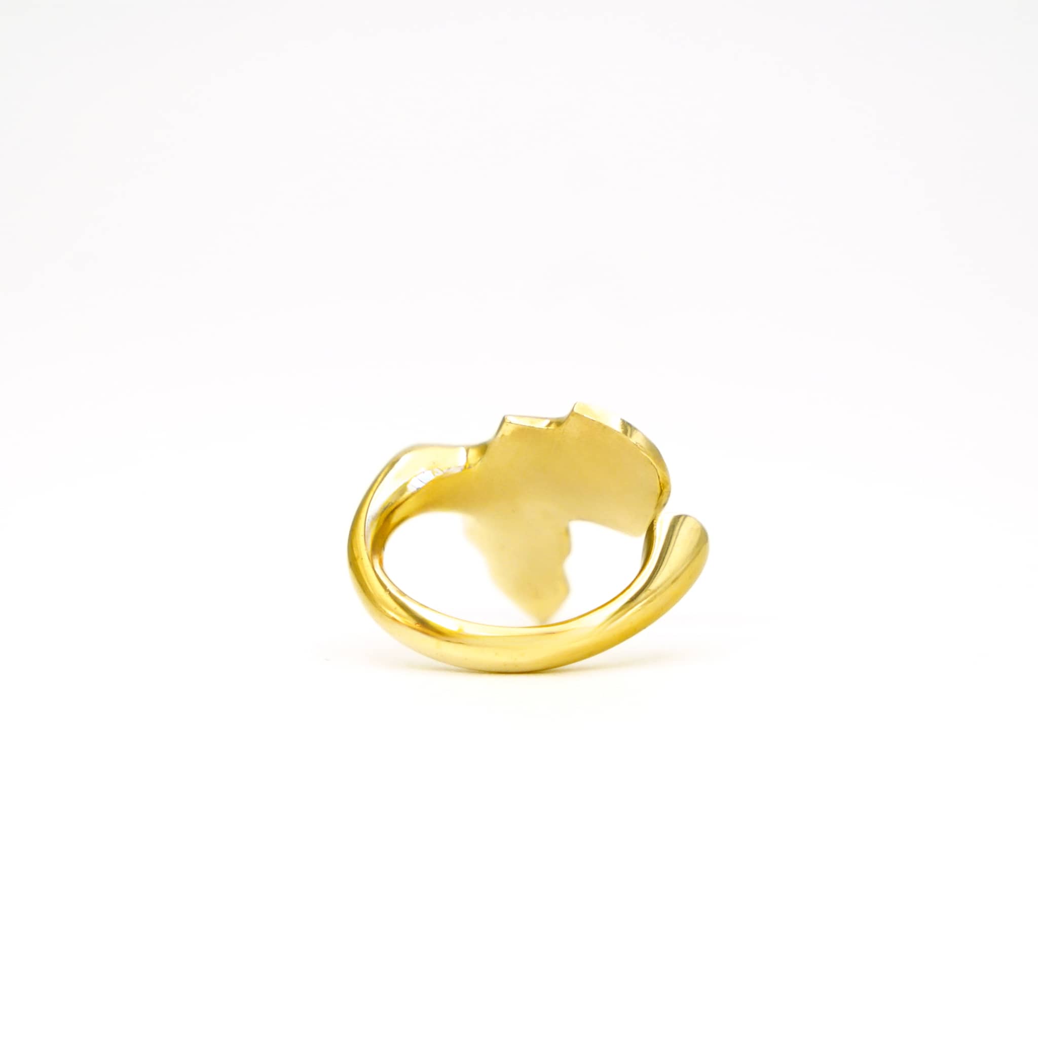Handmade Adjustable Africa Ring in Brass