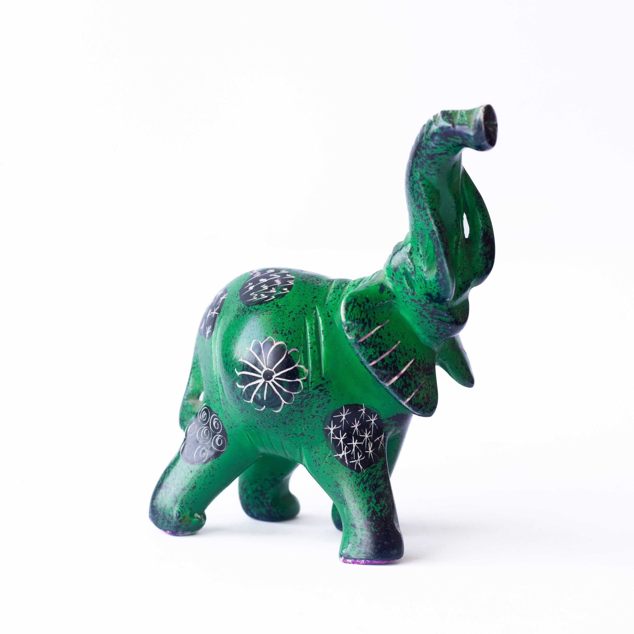 Hand Carved Elephant Soapstone Sculpture