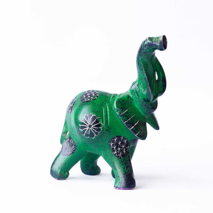 Hand Carved Elephant Soapstone Sculpture