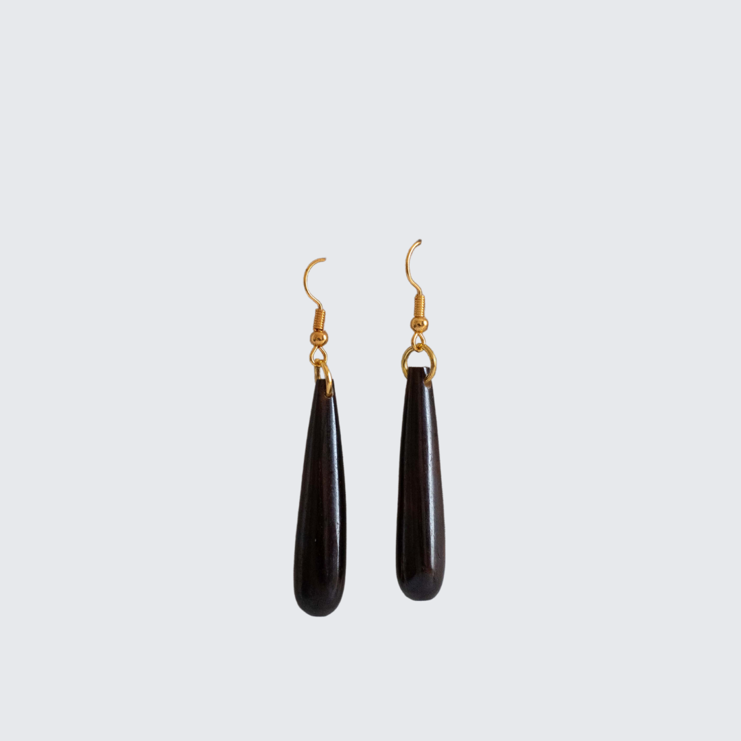 Tiwi Coral Black Teardrop Earring for Women