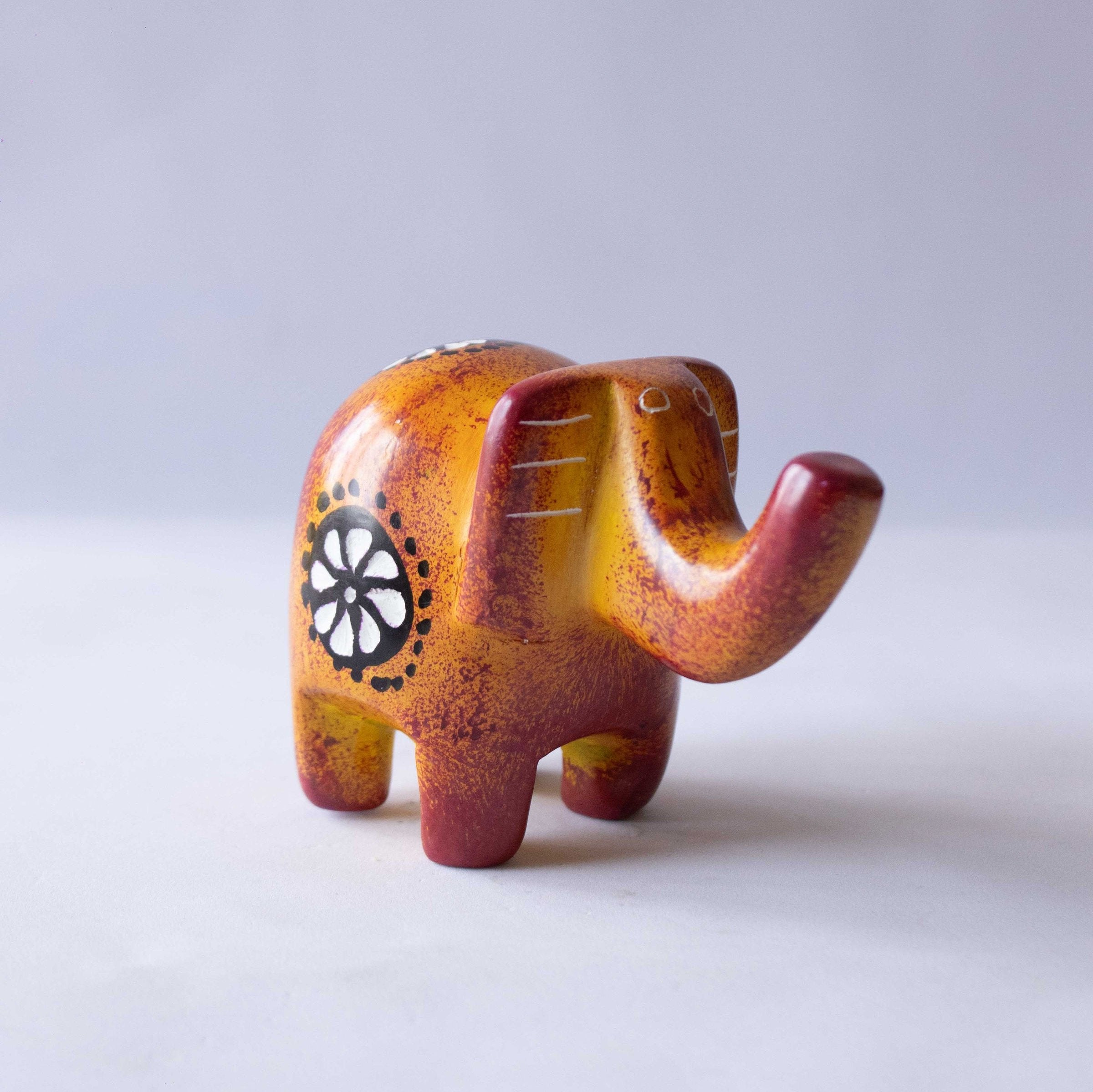 Hand Carved Elephant Soapstone Sculpture