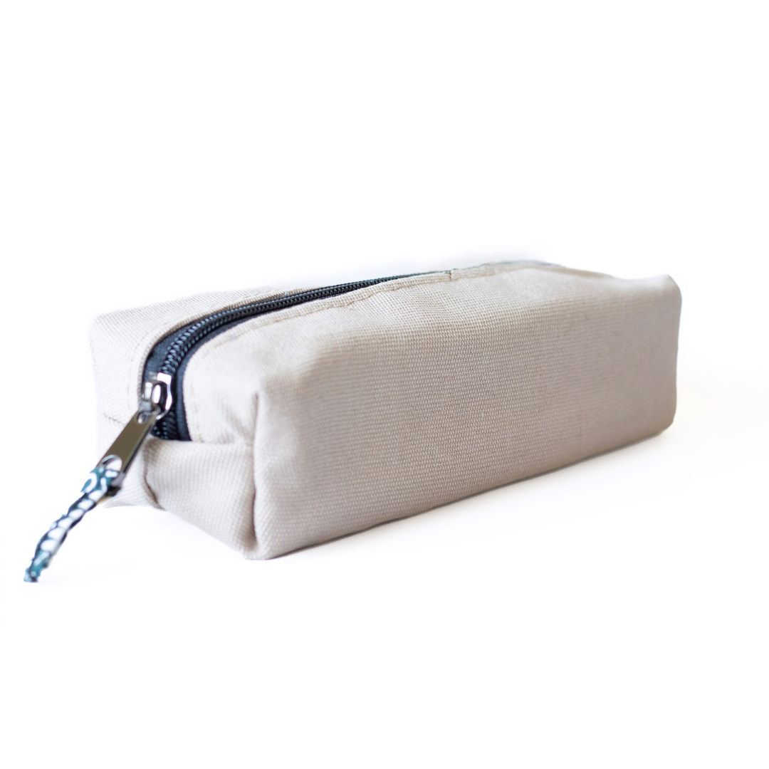 Pencil Pouch Zipper Bag – Fair Trade Cotton Canvas Pencil Case  - EcoDunia 