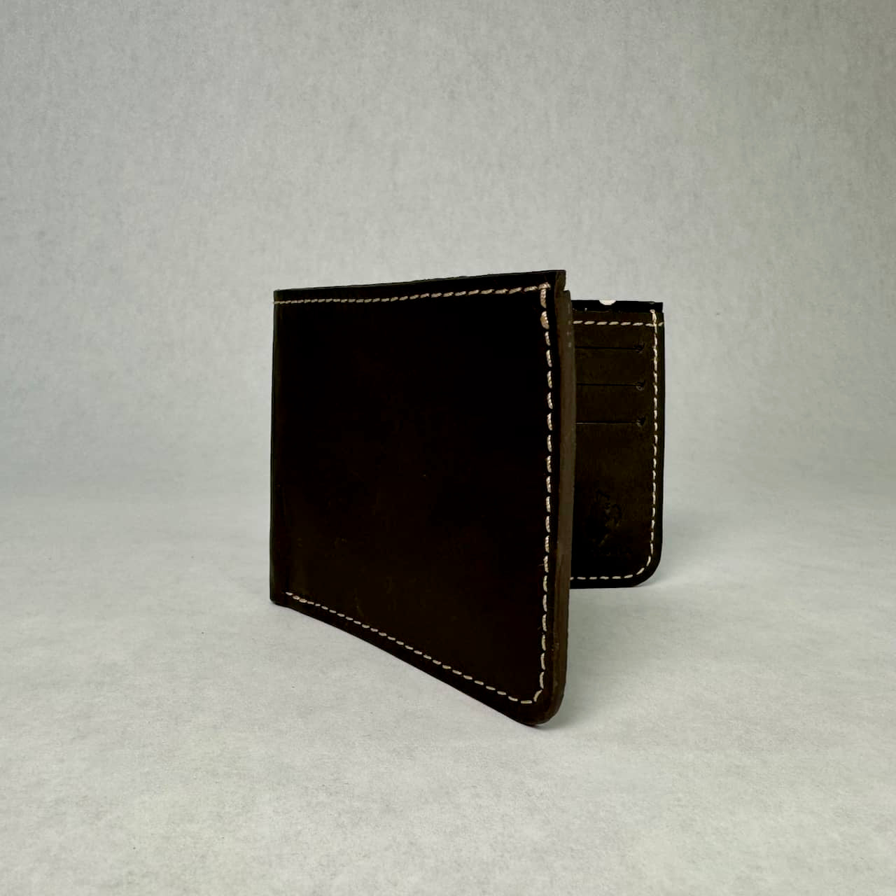 Bifold Leather Wallet- Mocha