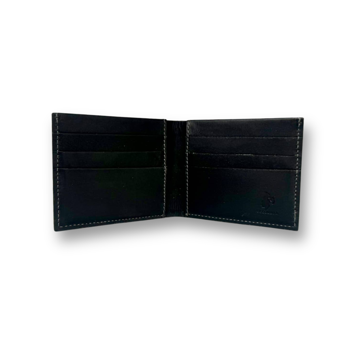 Leather Bifold Standard Wallet -  Black