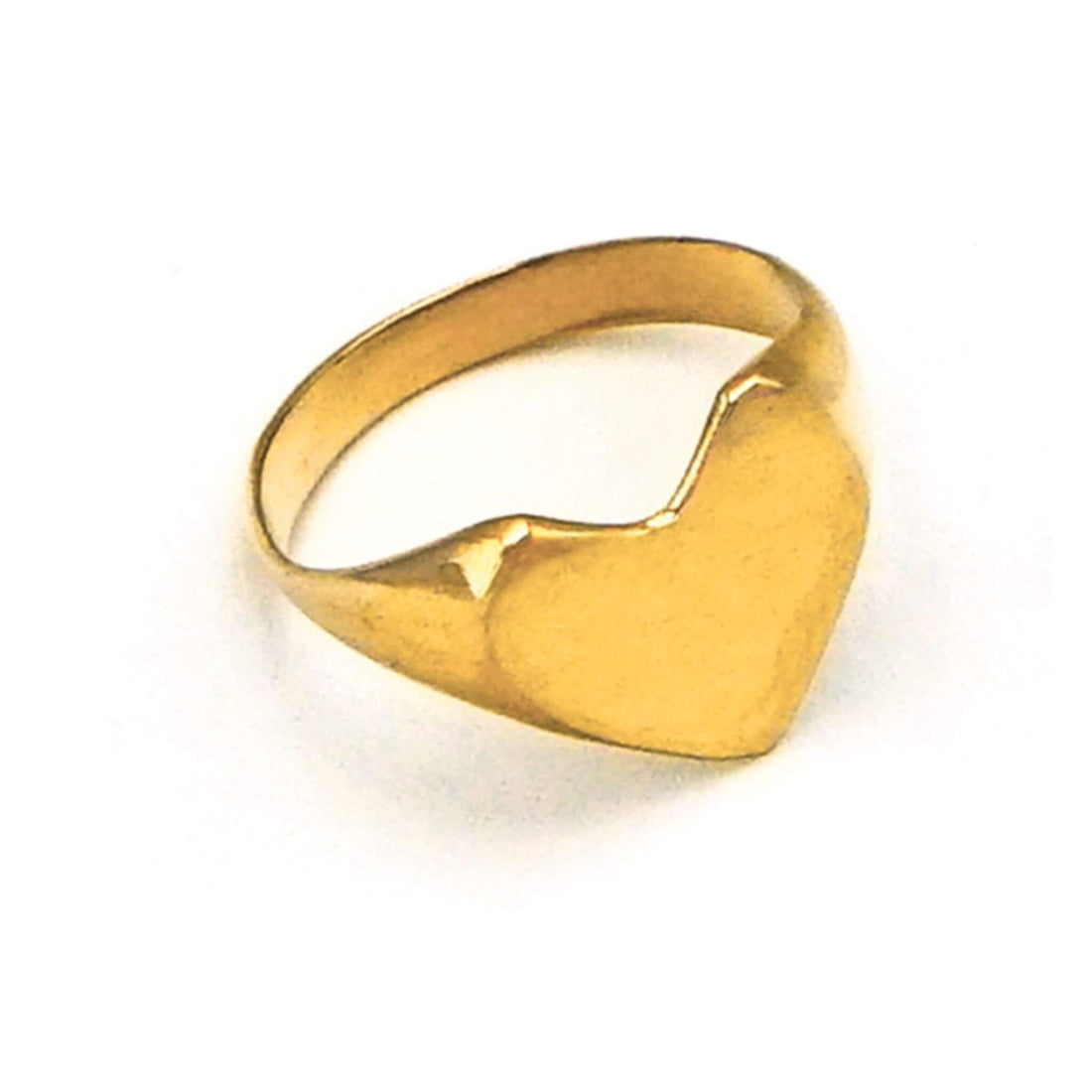 Heart Signet Brass Ring for Women | Mawi