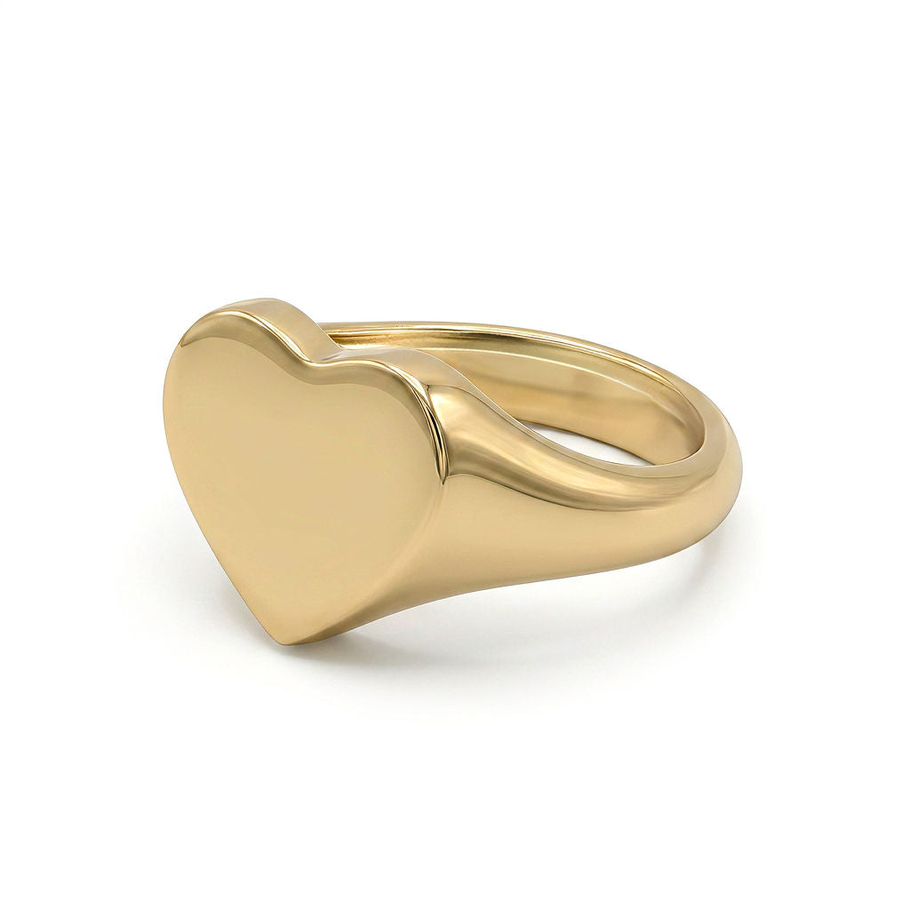 Heart Signet Brass Ring for Women | Mawi - EcoDunia