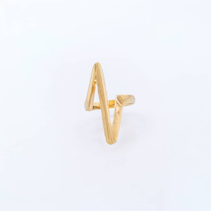 Hema Brass Heartbeat Ring for Women