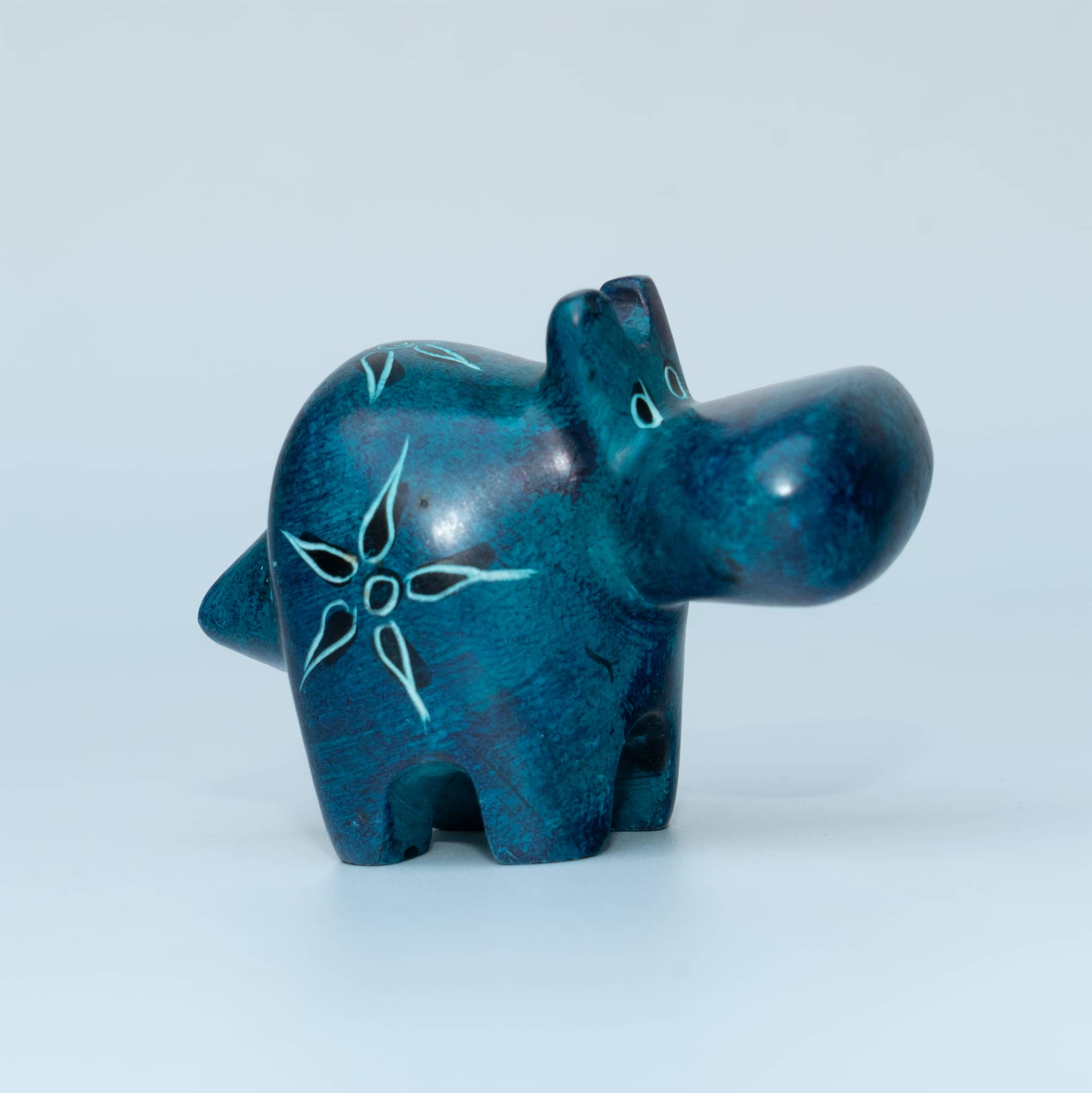 Hand Carved Hippopotamus Soapstone Sculpture