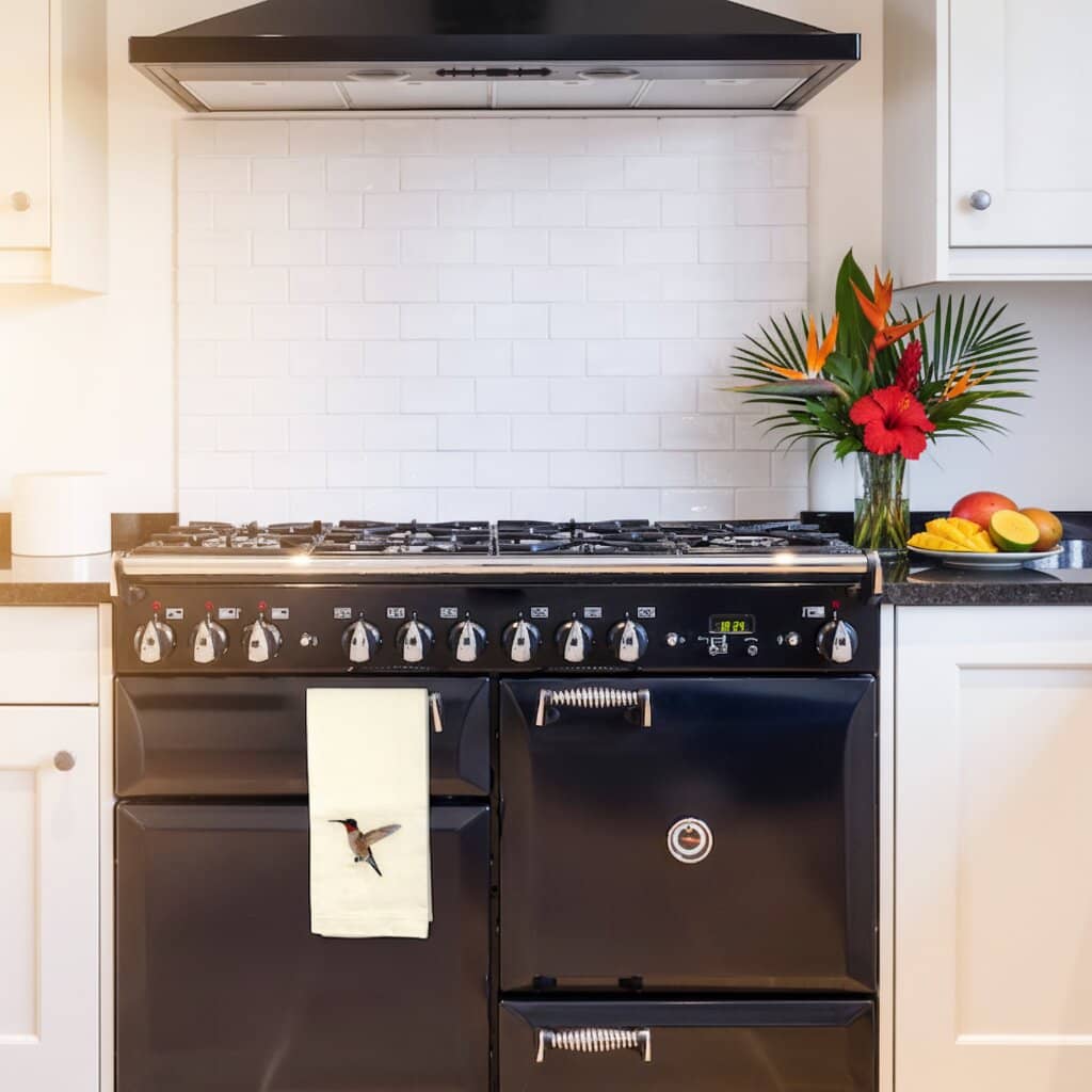 Cotton Kitchen Tea Towels with Bird Embroidery 
