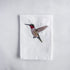 Hummingbird embroidered cotton cloth napkin on white background