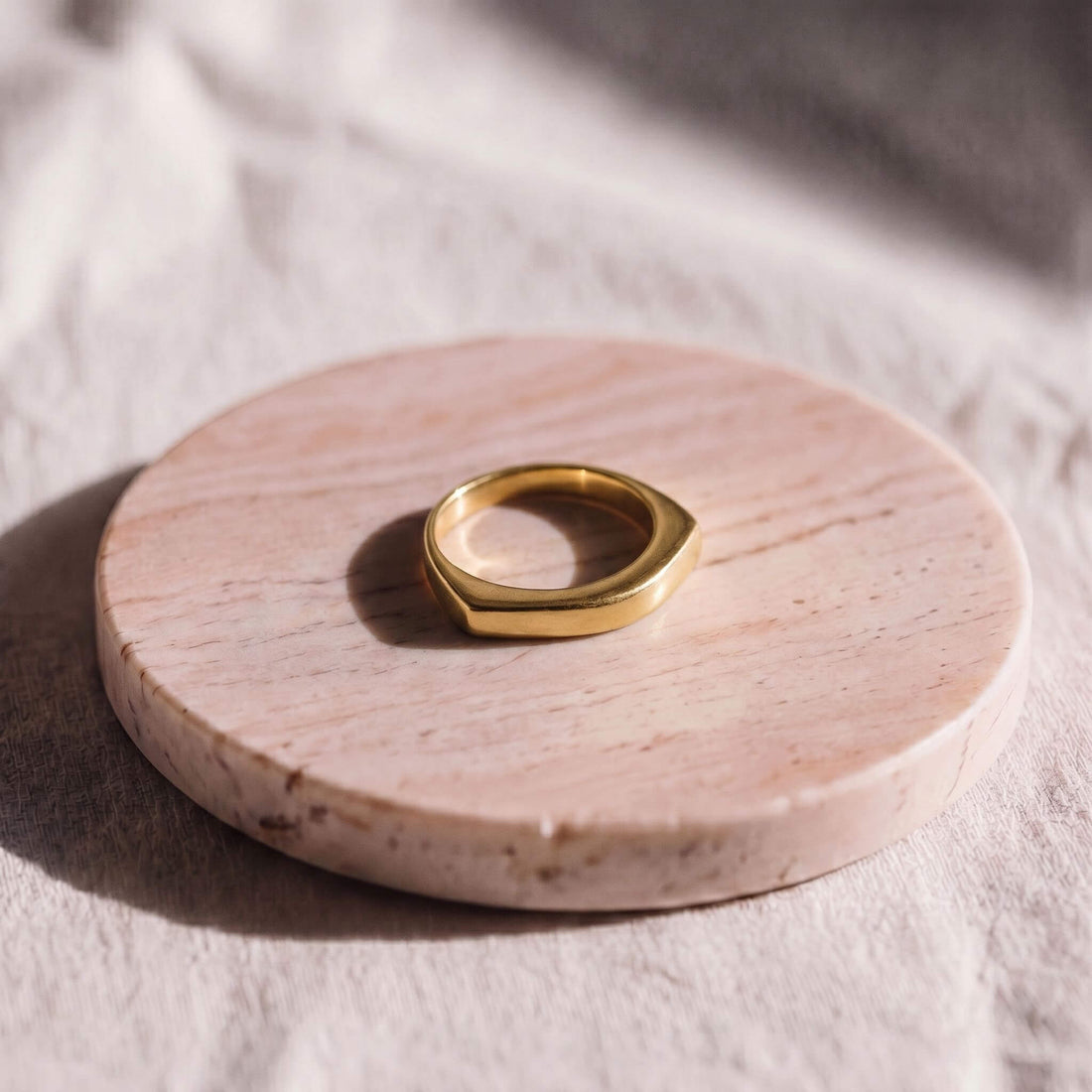 Brass Geometric Band Ring | Ida