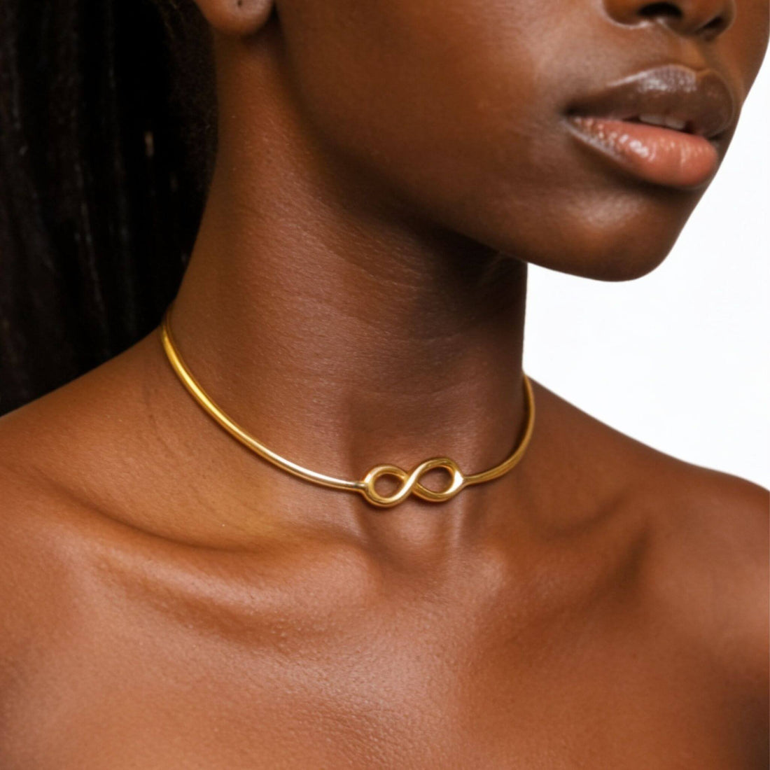 Infinite Cuff Brass Choker Necklace | Saya - EcoDunia