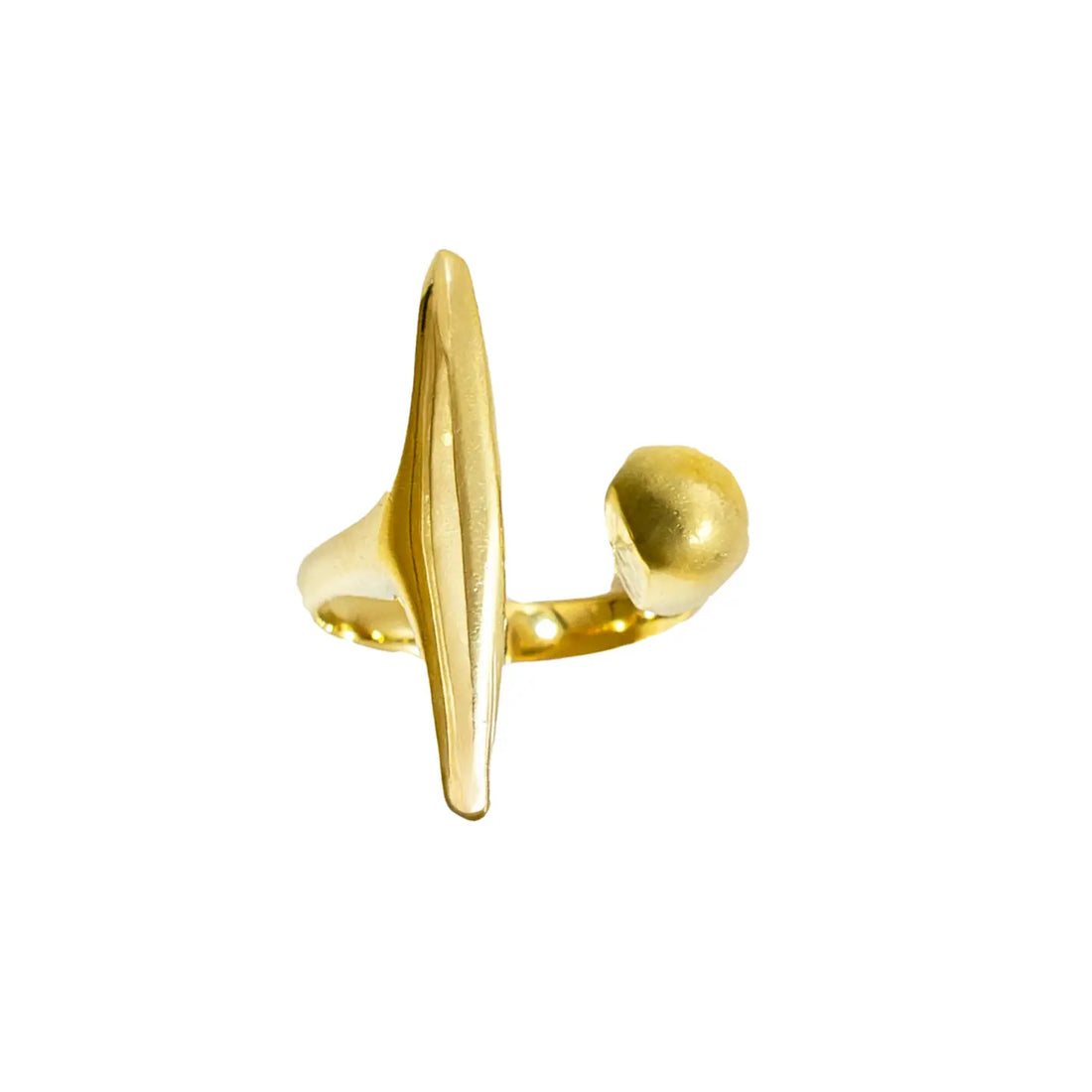 Jabari Brass Statement Ring for Women and Men – Adjustable