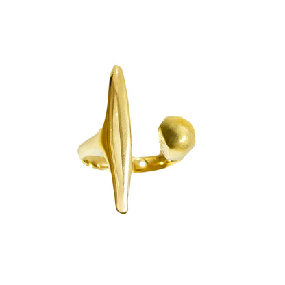 Jabari Brass Statement Ring – Adjustable Unisex Ring