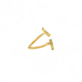 Java Adjustable Two Hammered Disc Ring