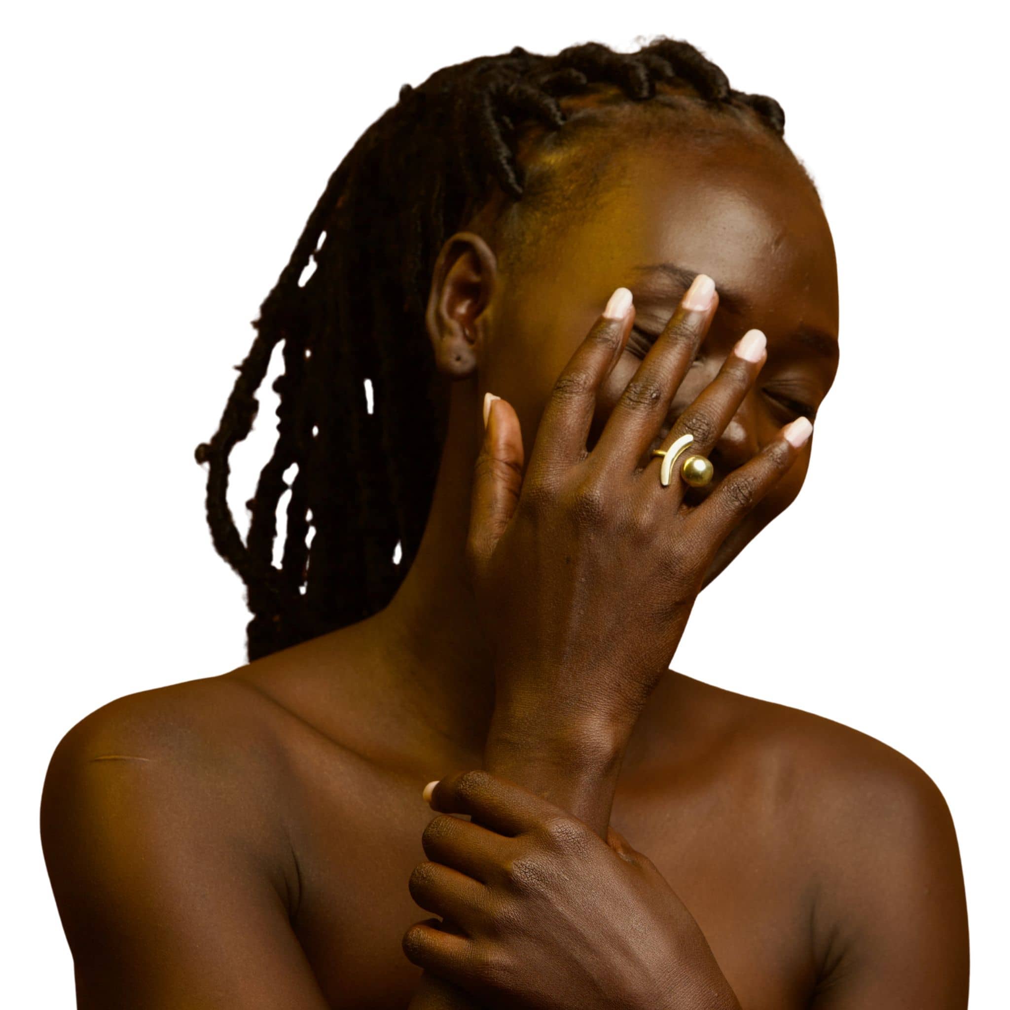 Brass Eclipse Adjustable Ring | Jiri - EcoDunia
