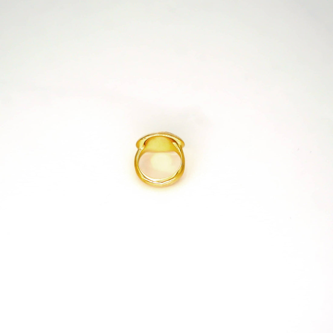 Jube Brass Hammered Dome Ring