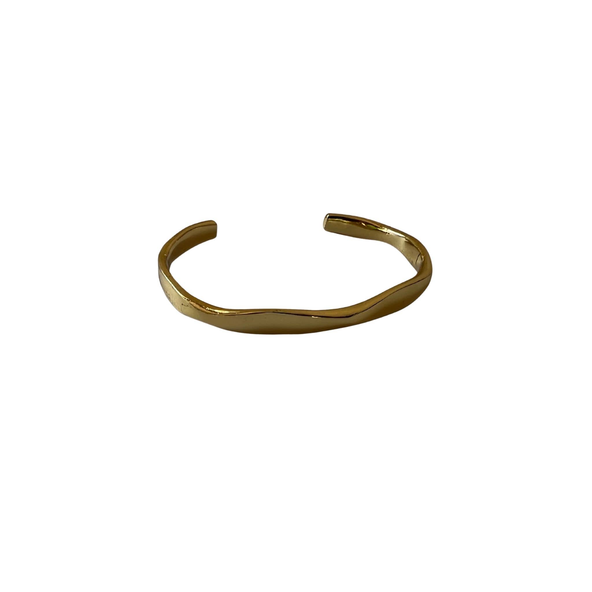 Wavy Organic Brass Cuff Bracelet | Judi - EcoDunia