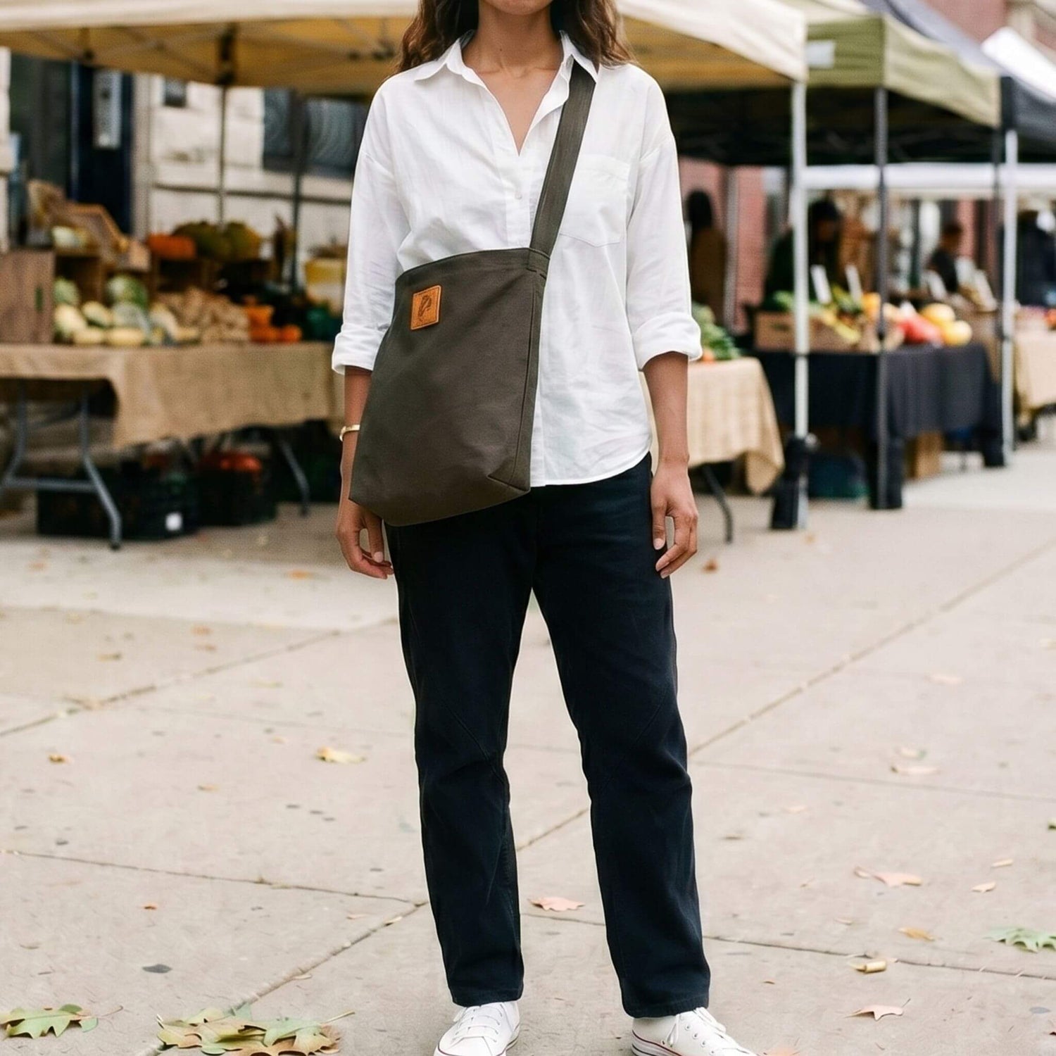 Canvas Carry-All Crossbody Bag for Men &amp; Women | Amani 