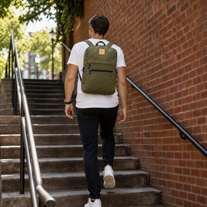 Zanzi Canvas Backpack – Laptop Backpack for Work &amp; School EcoDunia 