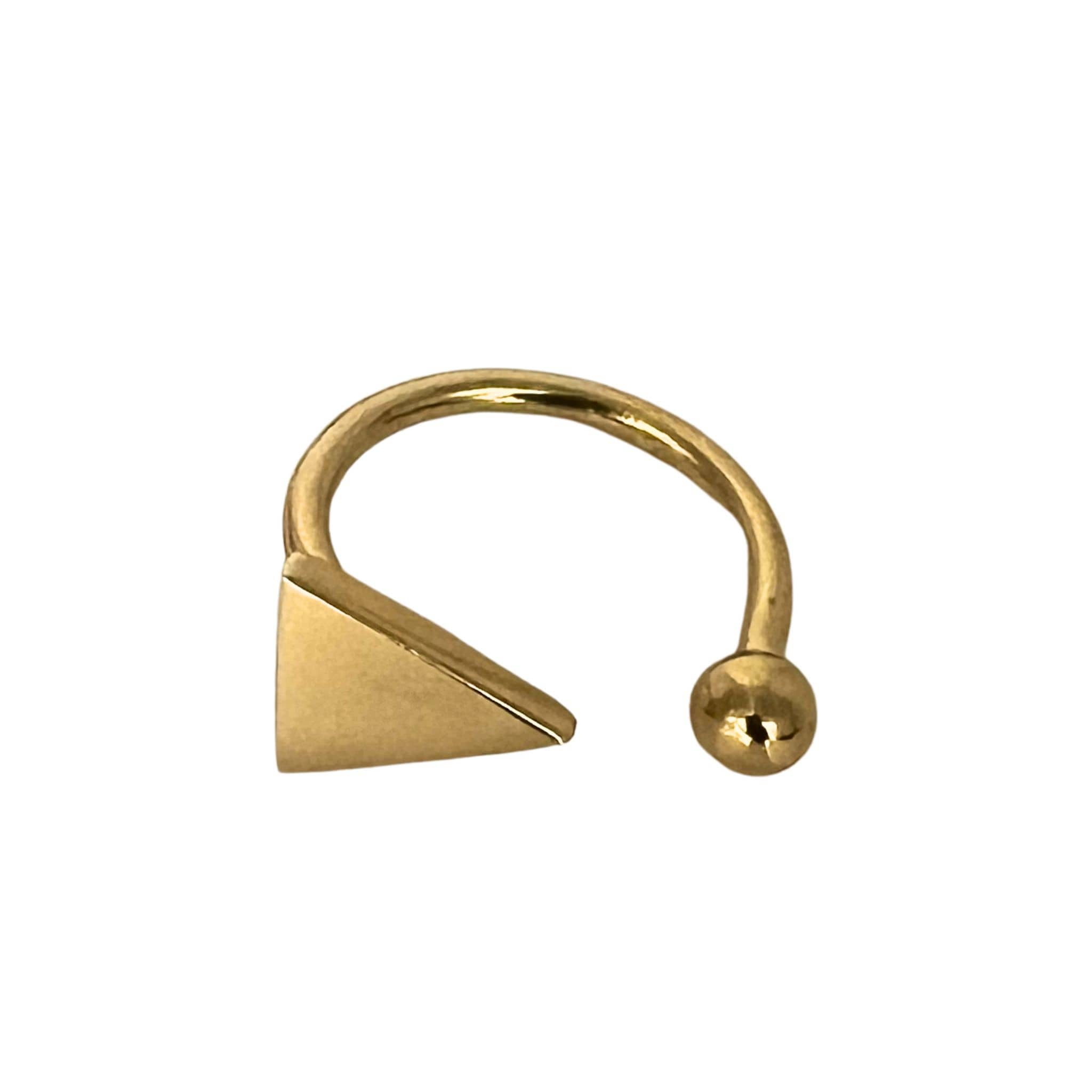 Triangle and Ball Open Ring | Kiki