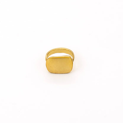 Kio Brass Signet Ring for Women