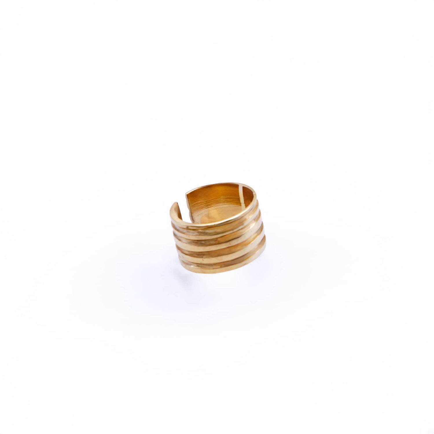 Kumi Brass Cuff Ring for Men and Women